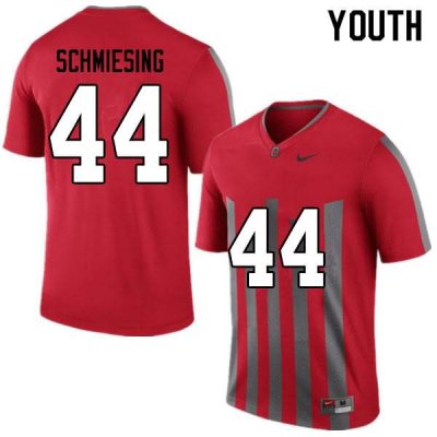 NCAA Ohio State Buckeyes Youth #44 Ben Schmiesing Throwback Nike Football College Jersey PYK7045NT